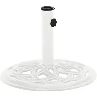 vidaXL Pied de parasol blanc 44x44x31 cm Fonte