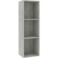 vidaXL Bibliothèque/Meuble TV Gris béton 36x30x114cm Bois d’ingénierie