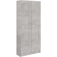 vidaXL Bibliothèque Gris béton 82,5x30,5x185,5 cm Bois d'ingénierie