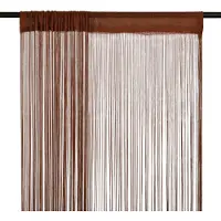 vidaXL Rideau en fils 2 pcs 140 x 250 cm Marron