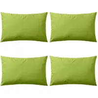 vidaXL Oreiller d'extérieur lot de 4 60 x 40 cm Vert pomme