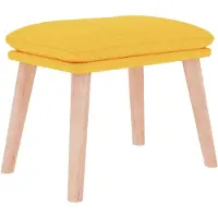 vidaXL Repose-pied Jaune moutarde 45x29,5x35 cm Tissu
