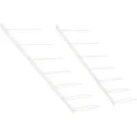 vidaXL Casier à vin mural pour 7 bouteilles 2 pcs Blanc Métal