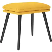 vidaXL Repose-pied Jaune moutarde 45x29,5x35 cm Tissu