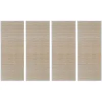 vidaXL Tapis rectangulaires Bambou naturel 4 pcs 120x180 cm