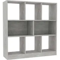 vidaXL Bibliothèque Gris béton 97,5x29,5x100 cm Bois d'ingénierie