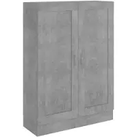 vidaXL Bibliothèque Gris béton 82,5x30,5x115 cm Bois d'ingénierie