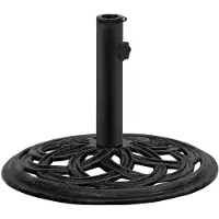 vidaXL Pied de parasol noir 44x44x31 cm Fonte