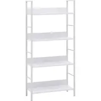vidaXL Bibliothèque à 4 niveaux blanc 60x27,6x124,5 cm bois ingénierie