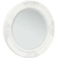 vidaXL Miroir mural style baroque 50 cm Blanc