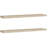 vidaXL Étagères murales flottantes 2 pcs Chêne 120x23,5x3,8 cm MDF