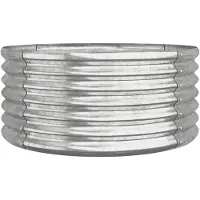 vidaXL Jardinière de jardin Acier galvanisé 80x80x36 cm Argenté