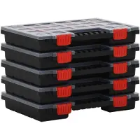 vidaXL Boîtes d'assortiment 5 pcs. 34,5x25x5 cm Polypropylène