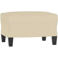 vidaXL Repose-pied Crème 60x50x41 cm Tissu