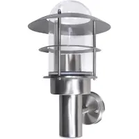 vidaXL Lampe murale LED de patio Acier inoxydable