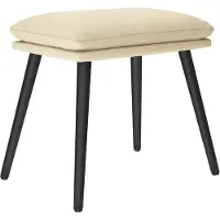 vidaXL Repose-pied Crème 45x29,5x35 cm Tissu