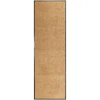 vidaXL Paillasson lavable Crème 60x180 cm