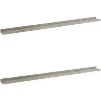 vidaXL Étagères murales 2 pcs Gris béton 115x9x3 cm