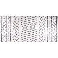 vidaXL Tapis lavable antidérapant 80x300 cm Noir et blanc