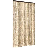 vidaXL Rideau anti-insectes Beige 118x220 cm Chenille