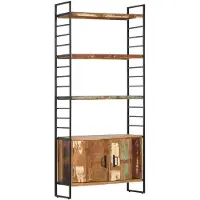 vidaXL Bibliothèque 4 niveaux 80x30x180 cm Bois solide de récupération