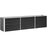 vidaXL Lit surélevé de jardin Acier galvanisé 240x40x45 cm Anthracite