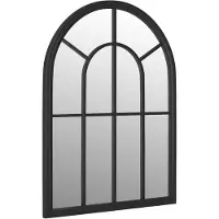 vidaXL Miroir de jardin noir 60x45 cm Fer