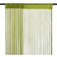 vidaXL Rideau en fils 2 pcs 140 x 250 cm Vert