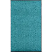 vidaXL Paillasson lavable Cyan 90x150 cm