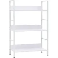 vidaXL Bibliothèque à 3 niveaux blanc 60x27,6x90,5cm bois d'ingénierie