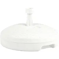 vidaXL Pied de parasol sable/eau 20 L blanc plastique rotin