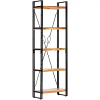 vidaXL Bibliothèque à 5 niveaux 60x30x180 cm Bois d'acacia solide