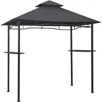 vidaXL -Grillpavillon 240x150x255 cm Stahl -Anthrazit