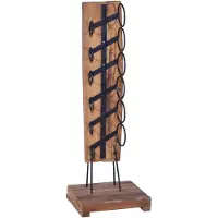 vidaXL Casier à bouteilles pour 6 bouteilles 35x35x100 cm Teck massif
