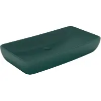 vidaXL Lavabo de luxe Rectangulaire Mat Vert foncé 71x38 cm Céramique