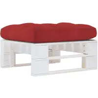 vidaXL Pouf palette de jardin Bois de pin imprégné de blanc