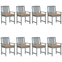 vidaXL 3078252, Terrasse, Siège rembourré, Acacia, Beige, Polyester, 610 mm
