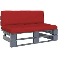 vidaXL Canapé central d'extérieur Palettes Bois de pin imprégné Gris