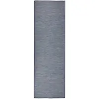 vidaXL Tapis à tissage plat d'extérieur 80x250 cm Bleu