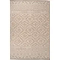 vidaXL Tapis d'extérieur en tissu plat 160x230 cm brun rayé