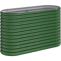 vidaXL Lit surélevé de jardin Acier galvanisé 114x40x68 cm Vert