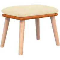 vidaXL Repose-pied Crème 45x29,5x35 cm Tissu et similicuir
