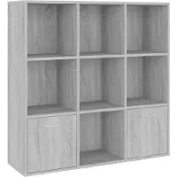 vidaXL Armoire à livres Sonoma gris 98x30x98 cm
