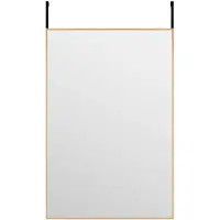 vidaXL Miroir de porte Doré 40x60 cm Verre et aluminium