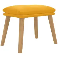 vidaXL Repose-pied Jaune moutarde 45x29,5x35 cm Velours