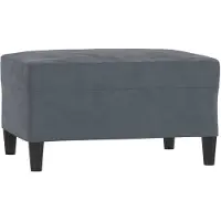 vidaXL Repose-pied Gris foncé 70x55x41 cm Velours