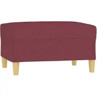 vidaXL Repose-pied Rouge bordeaux 70x55x41 cm Tissu