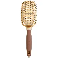 Olivia Garden Expert Flex brosse plate en fibres de nylon Gold&Brown 1 pcs