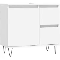 vidaXL Armoire de salle de bain blanche 65x33x60 cm Bois composite