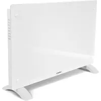 Vonroc Chauffage électrique de luxe - Convecteur - Panneau en verre 2000W Premium - Blanc | Commande manuelle et Wi-Fi incl.